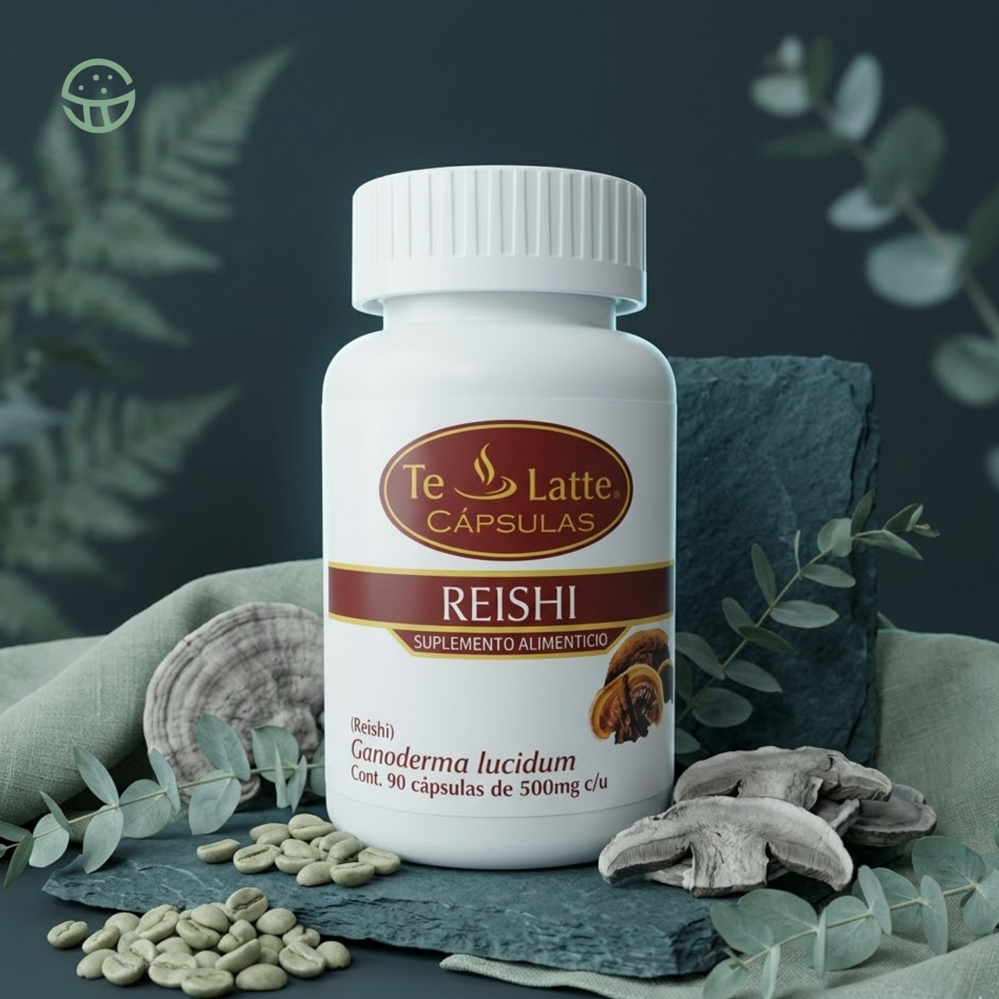 Frasco de capsulas ganoderma lucidum